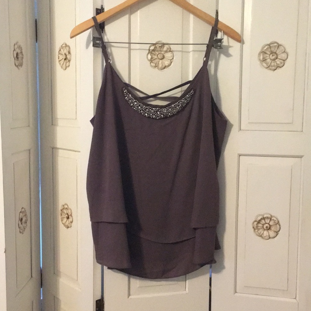 Blingy layered tank/cami